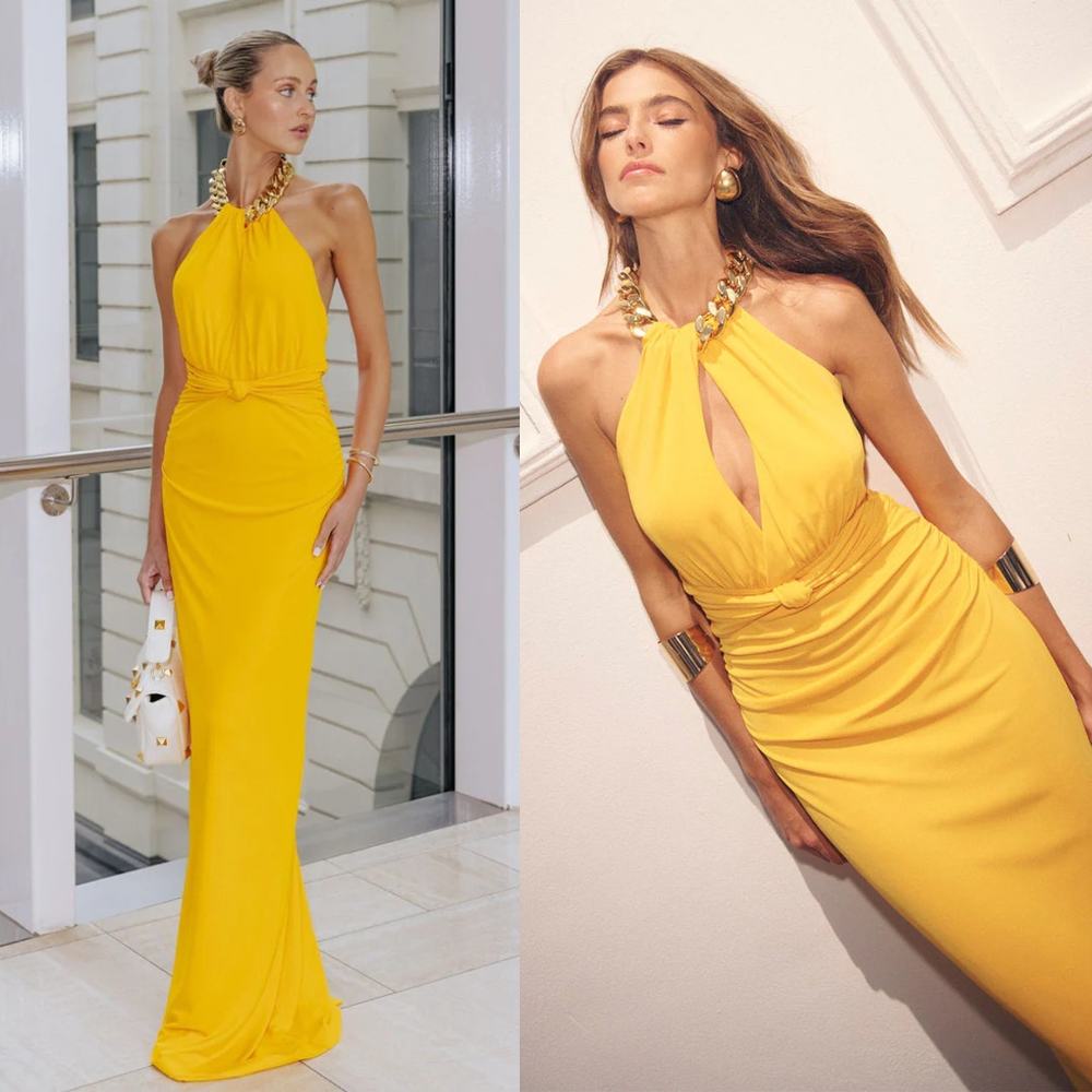 Rebecca Vallance Phoenix Dress Gown Marigold Size US‎ 2 NWT